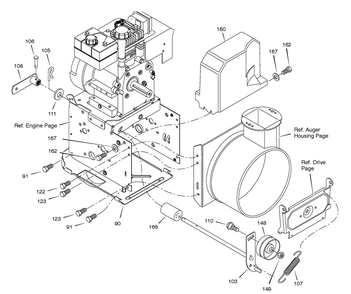 Frame Diagram and Parts List for 627108X4A 2005 Briggs and Stratton Snow Blower